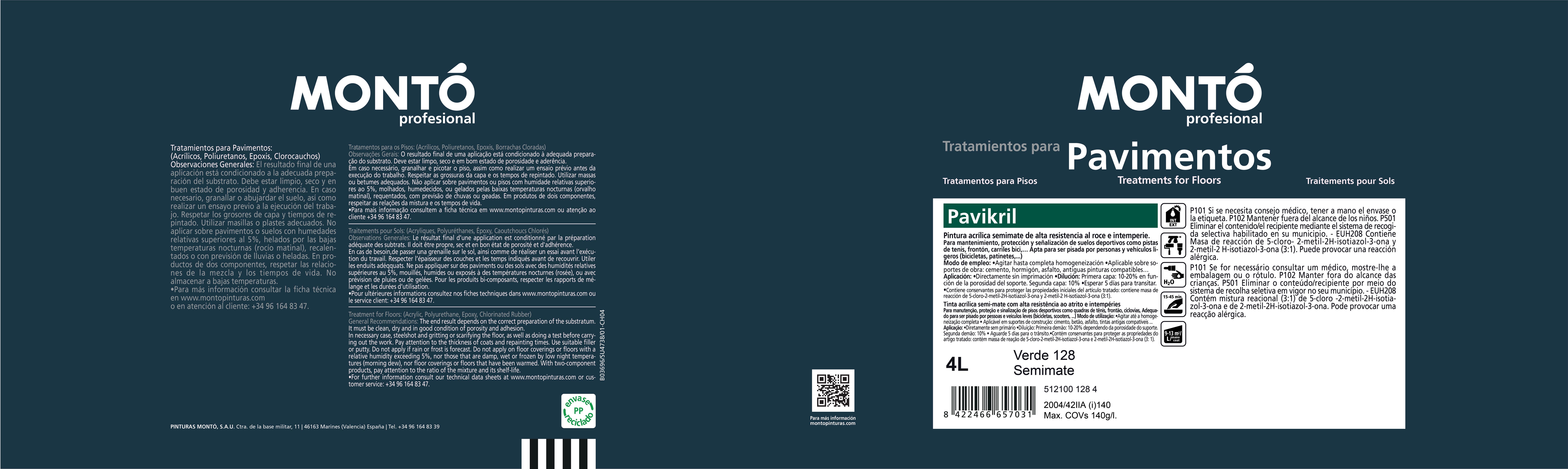 PINTURA SUELOS ACRÍLICA 4L ROJO - 3