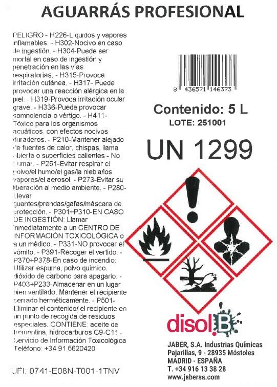 AGUARRAS PURO 5L - 2