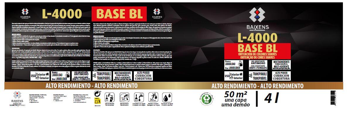 BASE PINTURA PLÁSTICA MATE L4000 750ML TONOS MEDIOS - 3