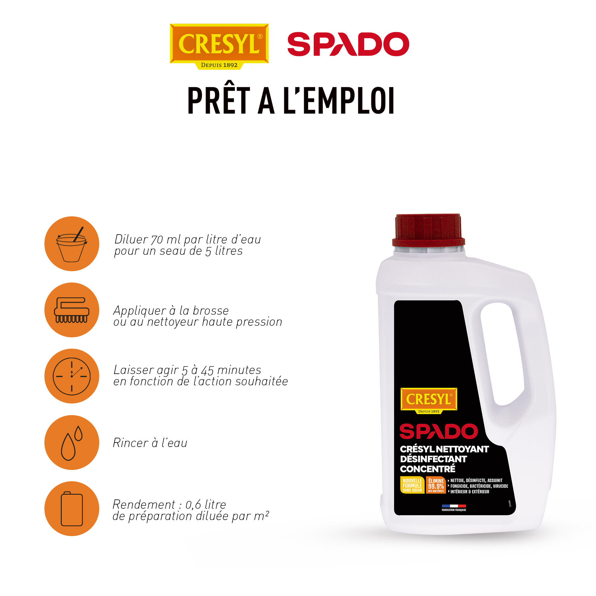 Désinfectant SPADO Crésyl, 1L - 5
