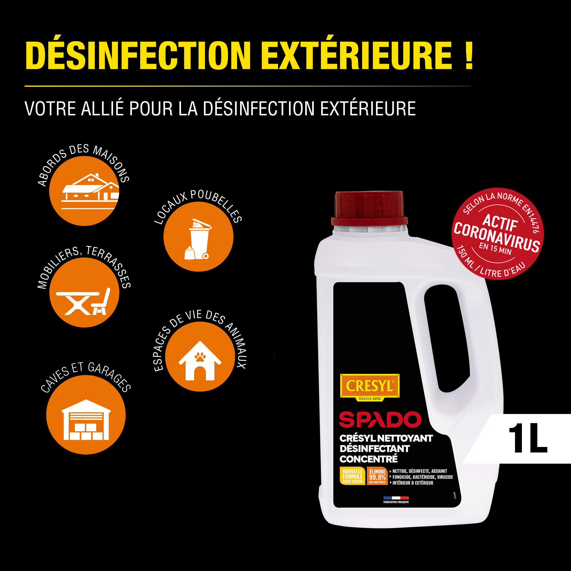 Désinfectant SPADO Crésyl, 1L - 4