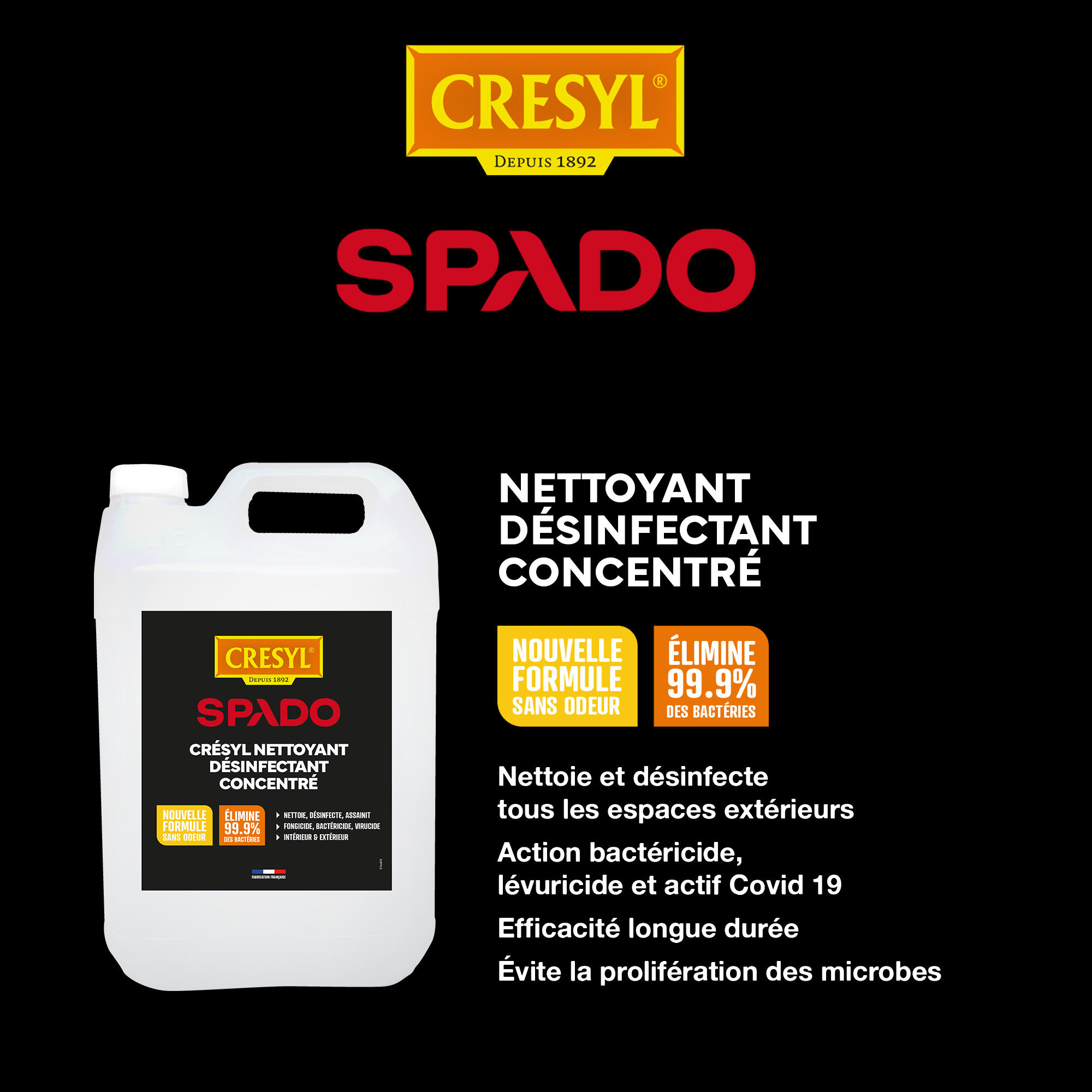 Désinfectant SPADO Crésyl, 5L - 5