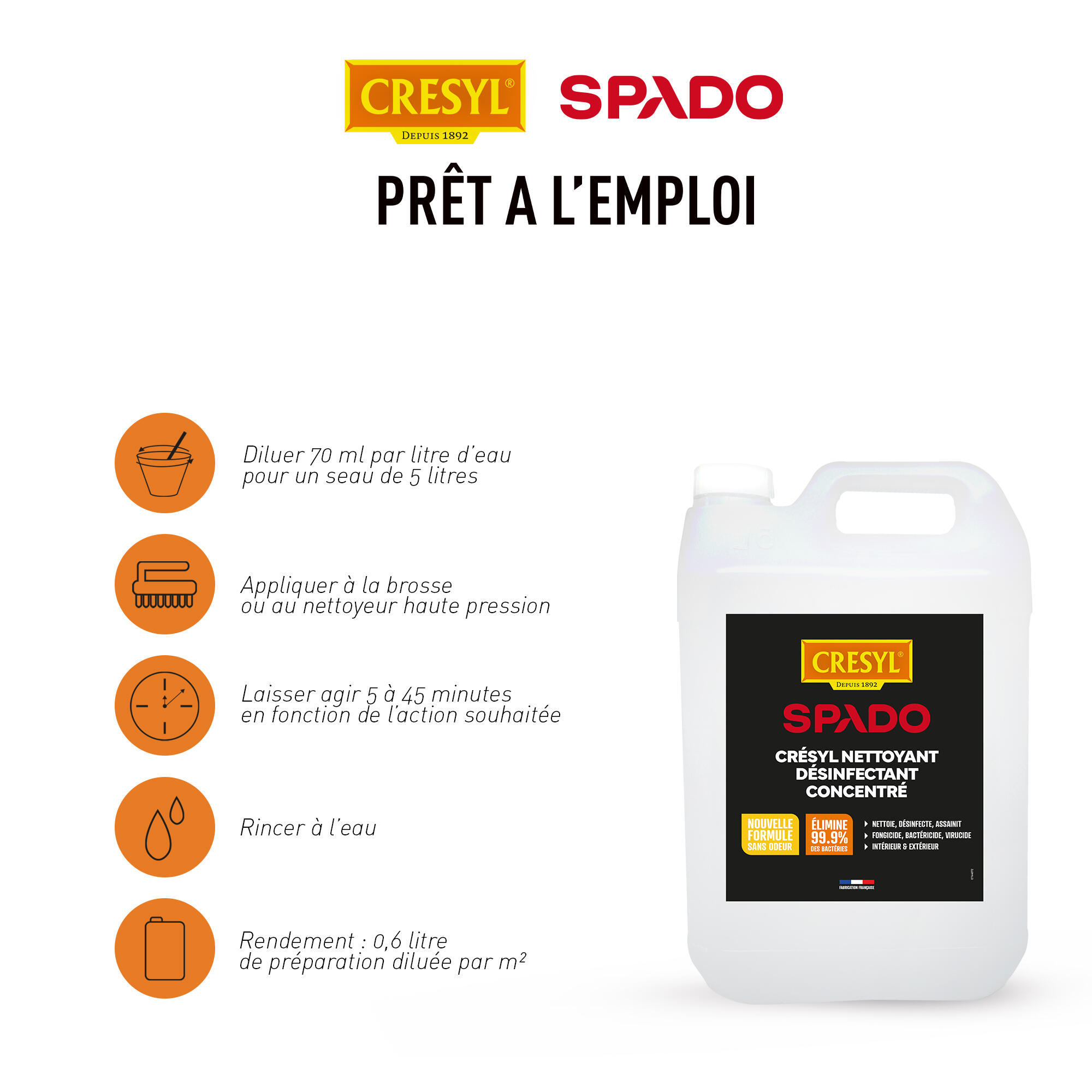 Désinfectant SPADO Crésyl, 5L - 4
