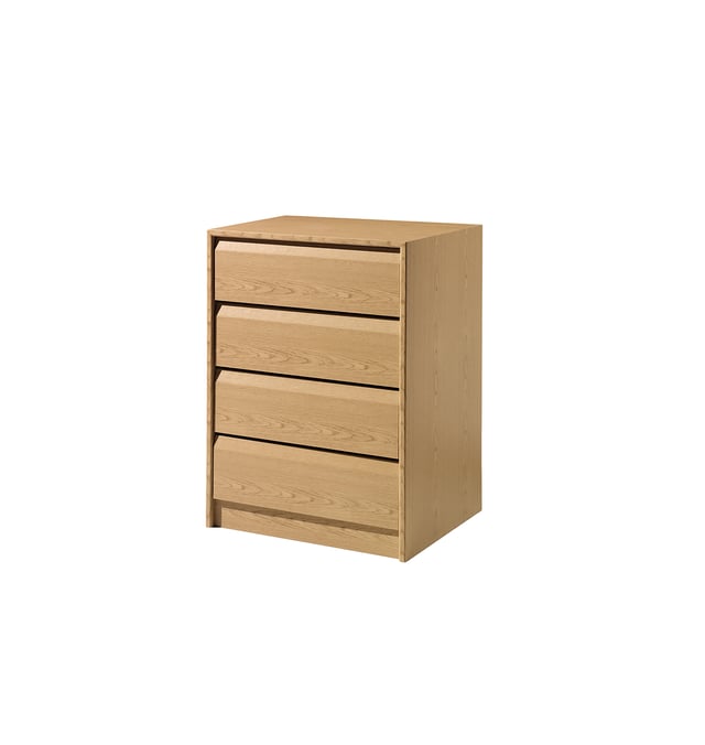 CAJONERA PARA ARMARIO MONTADA 4 CAJONES ROBLE 72X50X45CM