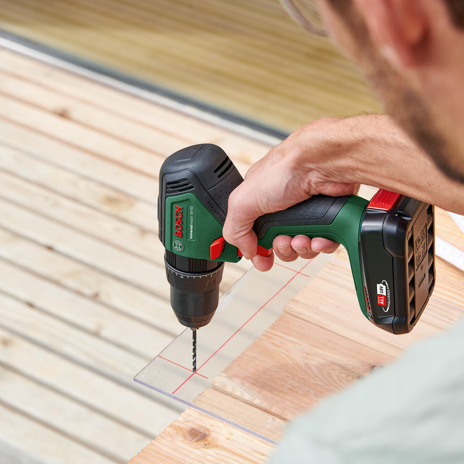 Perceuse à percussion 18 V BOSCH UniversalImpact 18V-60, 60 Nm + 2 batteries 2Ah - 8
