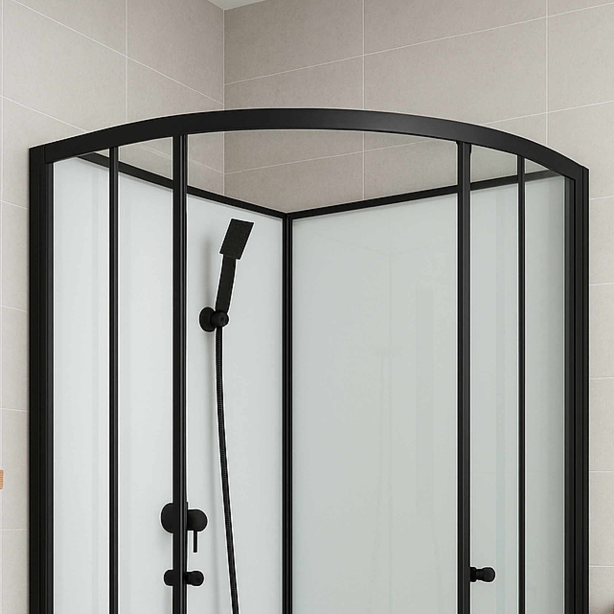 Górna część kabiny prysznicowej Smart Black Savana.