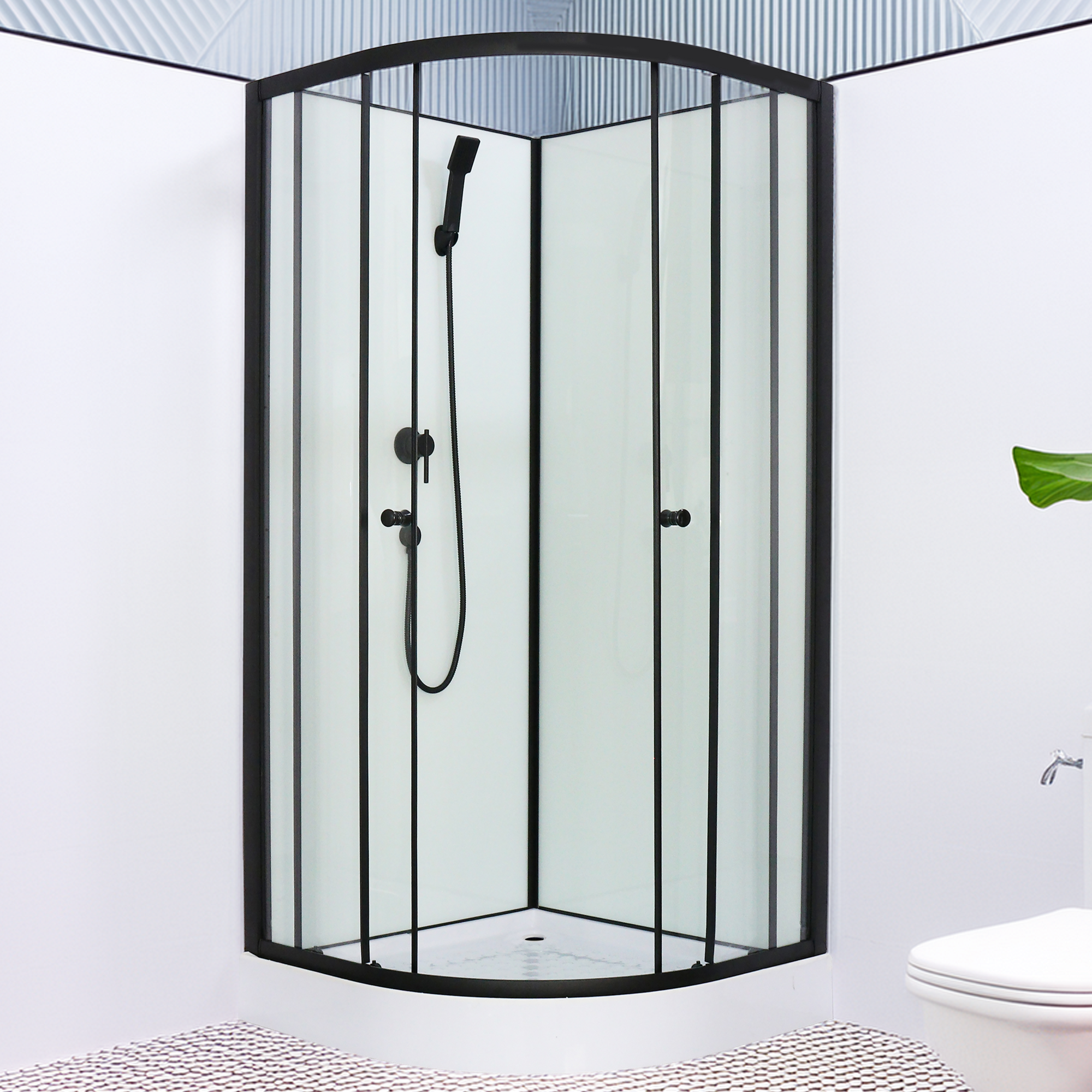 Nowoczesna kabina prysznicowa Smart Black Savana.