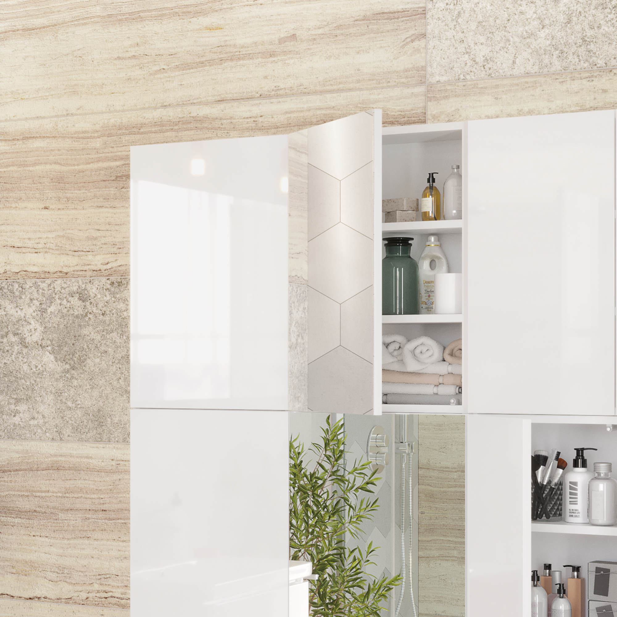 84576041
Szafka łazienkowa wisząca Duo 60x20x90 cm Defra