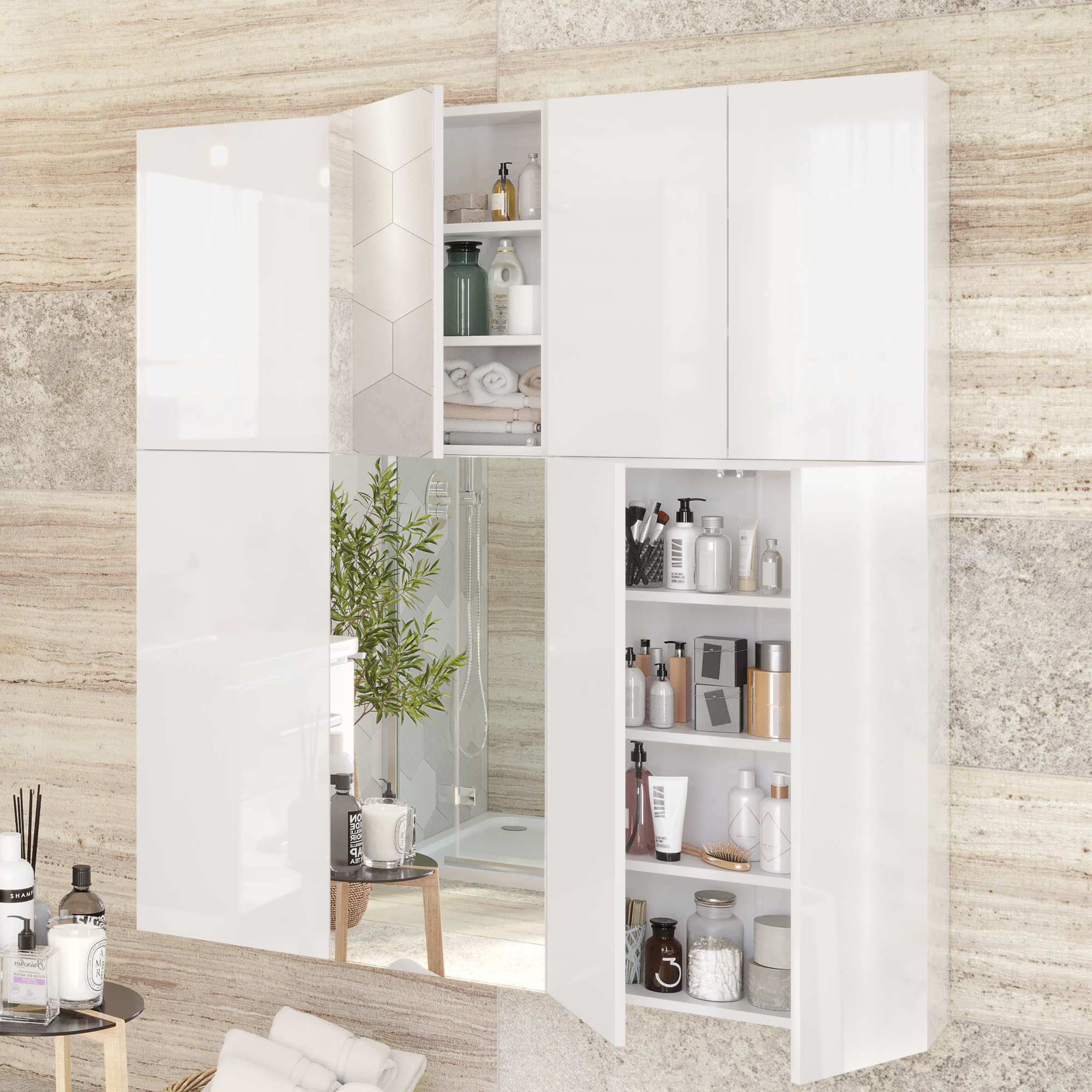 84576041
Szafka łazienkowa wisząca Duo 60x20x90 cm Defra