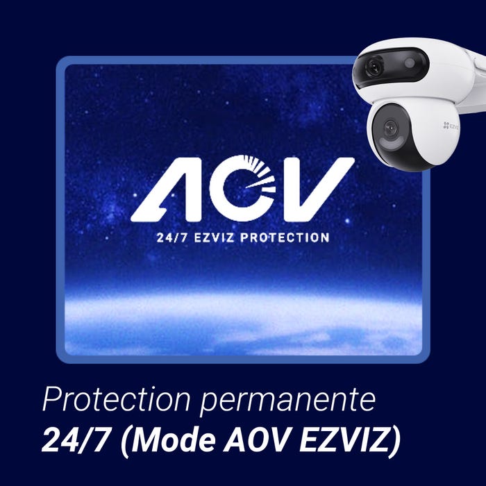 Enregistrement continu 24h/24h et 7j/7j grâce à la technologie AOV 2.0