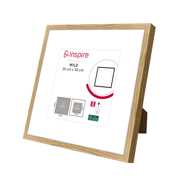 Marco con Passepartout Milo roble INSPIRE 30x30cm