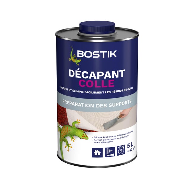 Décapant colle moquette et sol PVC, 5 l BOSTIK