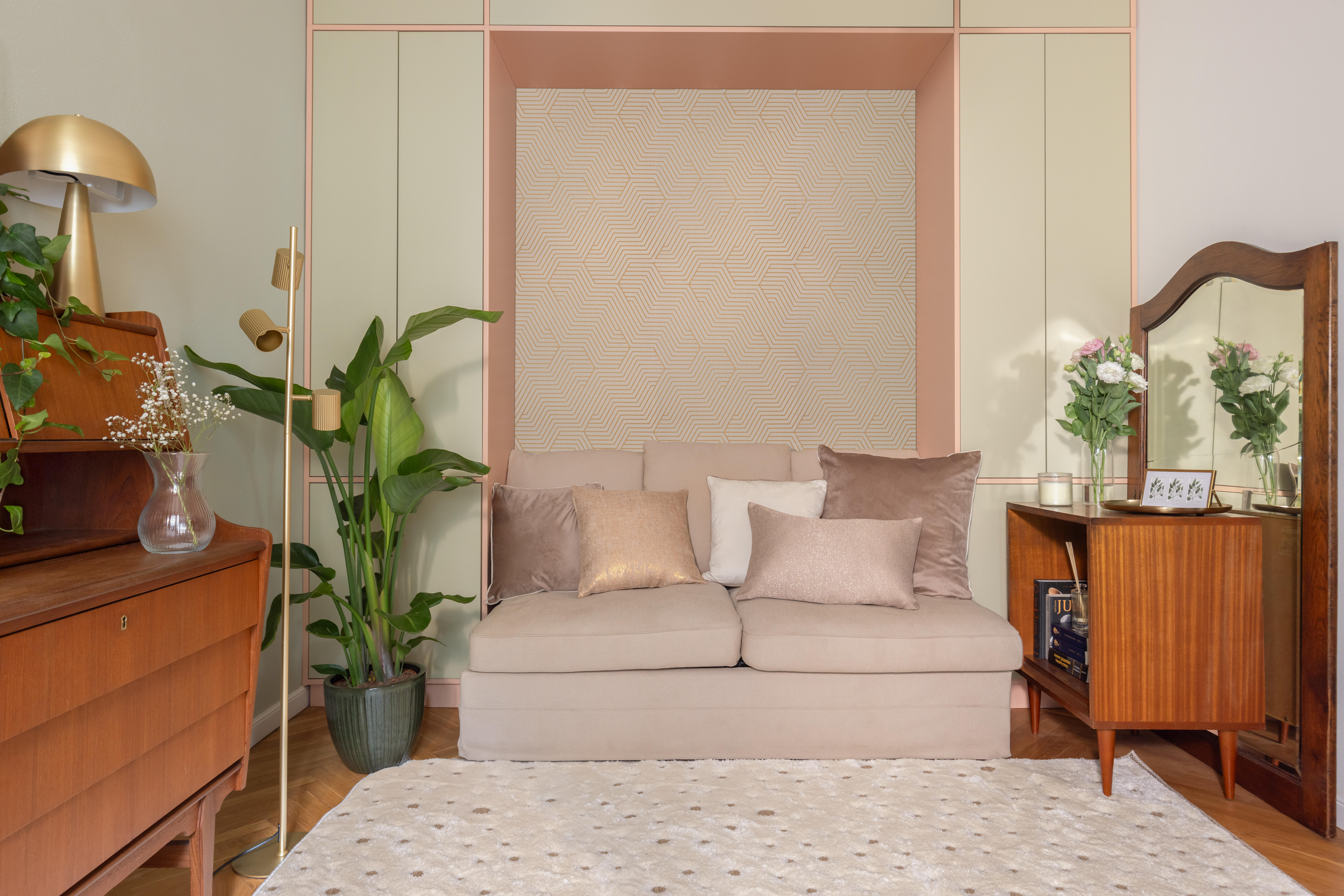 Poduszka welwetowa Gaja kremowa 45 x 45 cm - 8