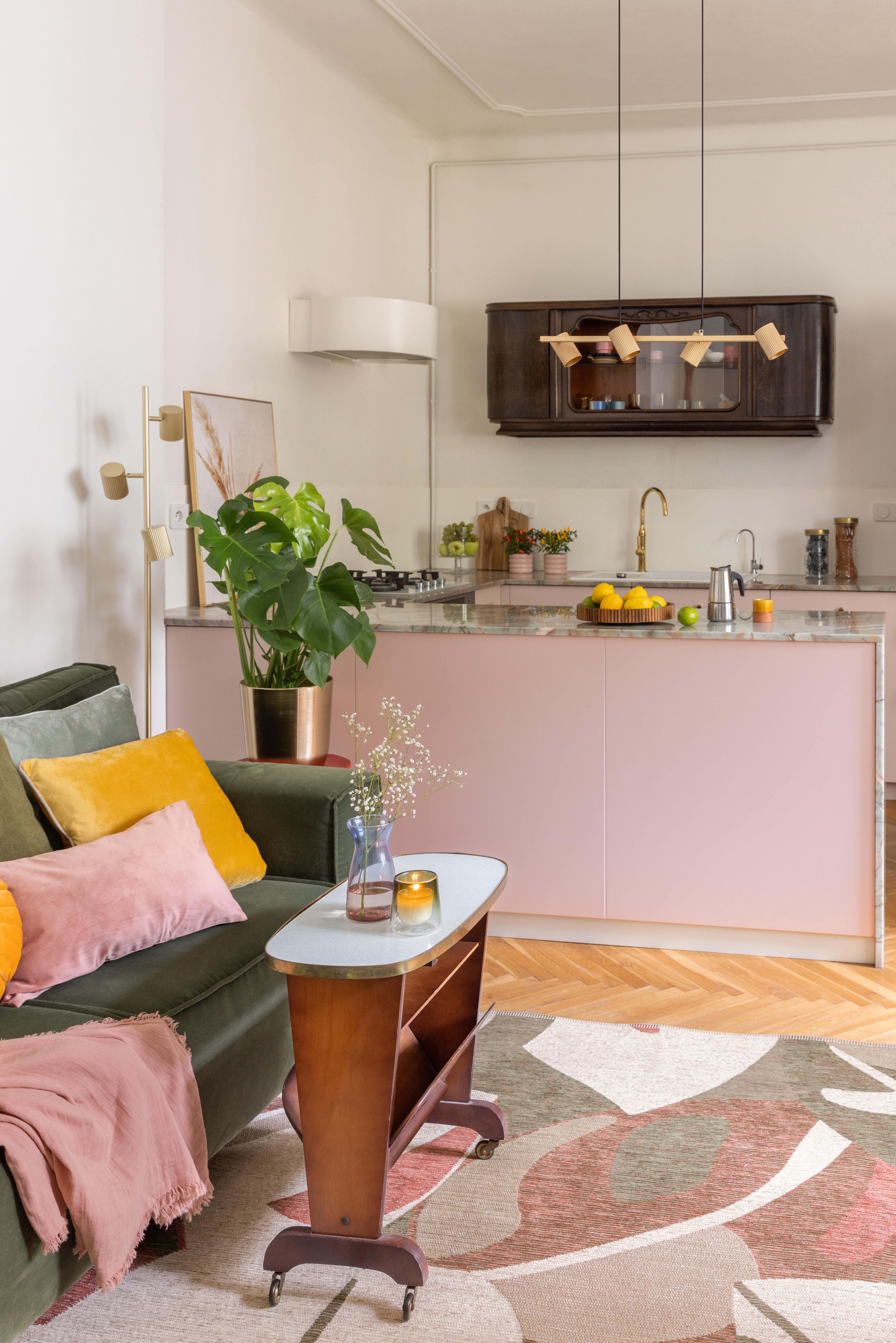 Poduszka welwetowa Gaja oliwka 45 x 45 cm - 3