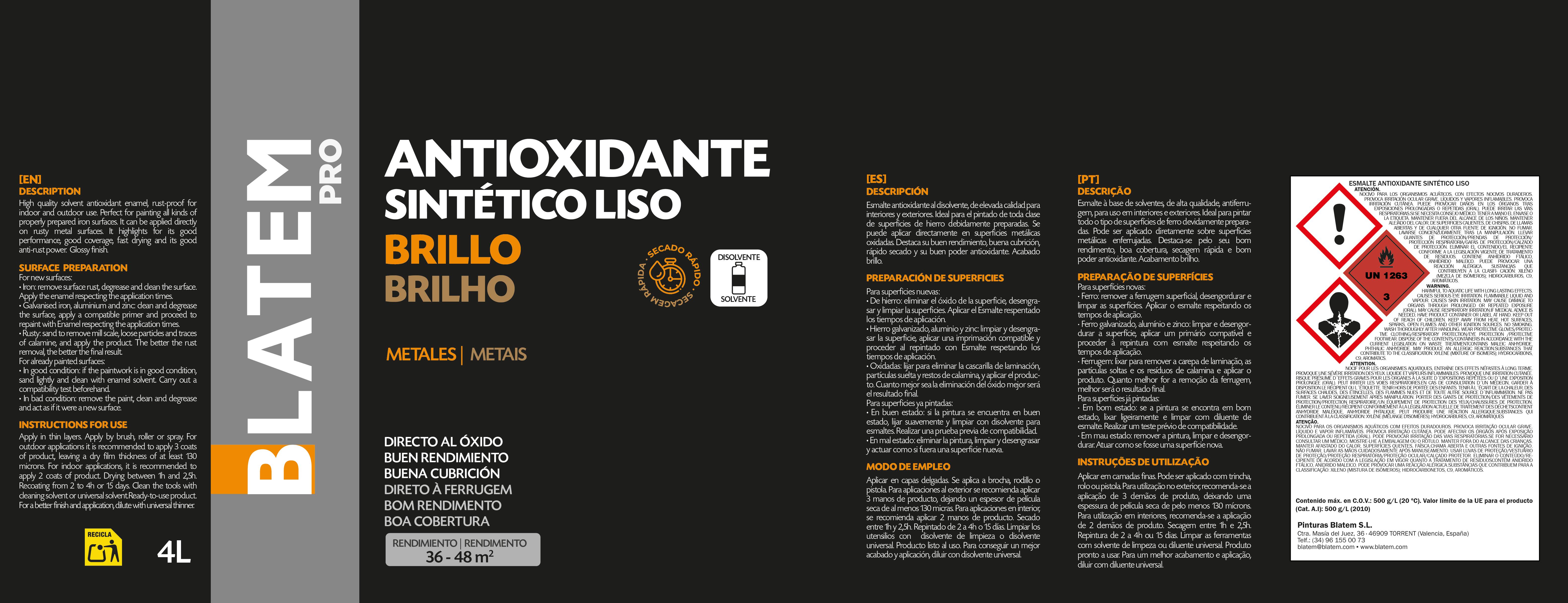 ESMATE SINTETICO ANTIOXIDANTE BRILLANTE 4L ROJO CARRUAJE - 3