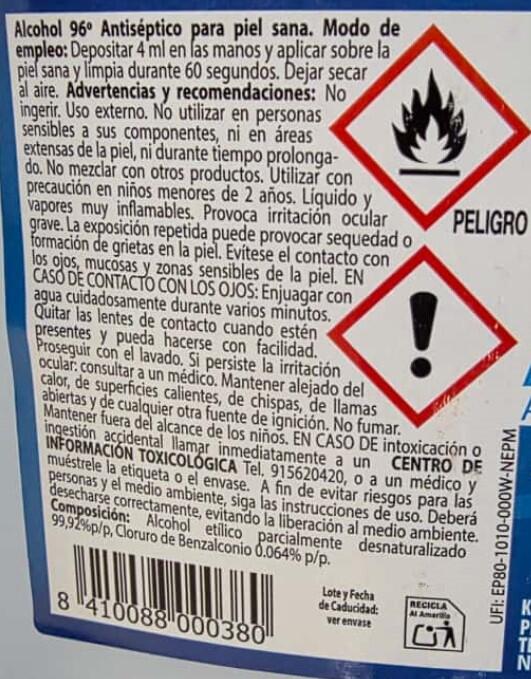 ALCOHOL 96º 1L - 2
