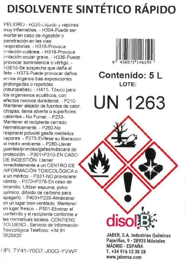 DISOLVENTE SINTETICO SECADO RAPIDO 1L - 2