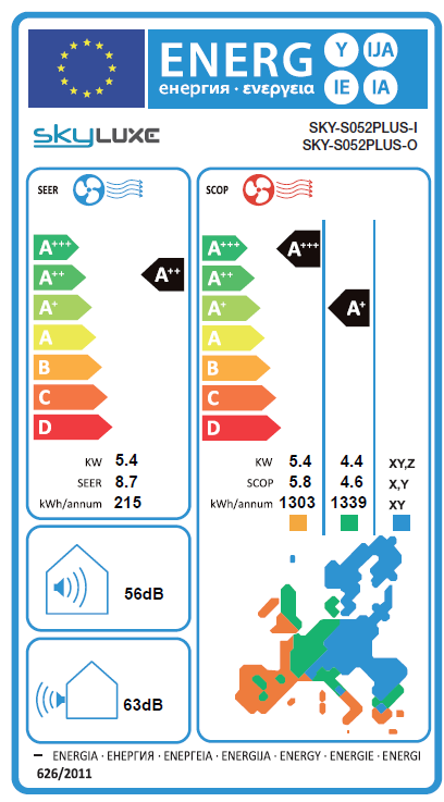 AIRE ACONDICIONADO WIFI SPLIT 4472 FRIGORIAS SKYLUXE PLUS - 6