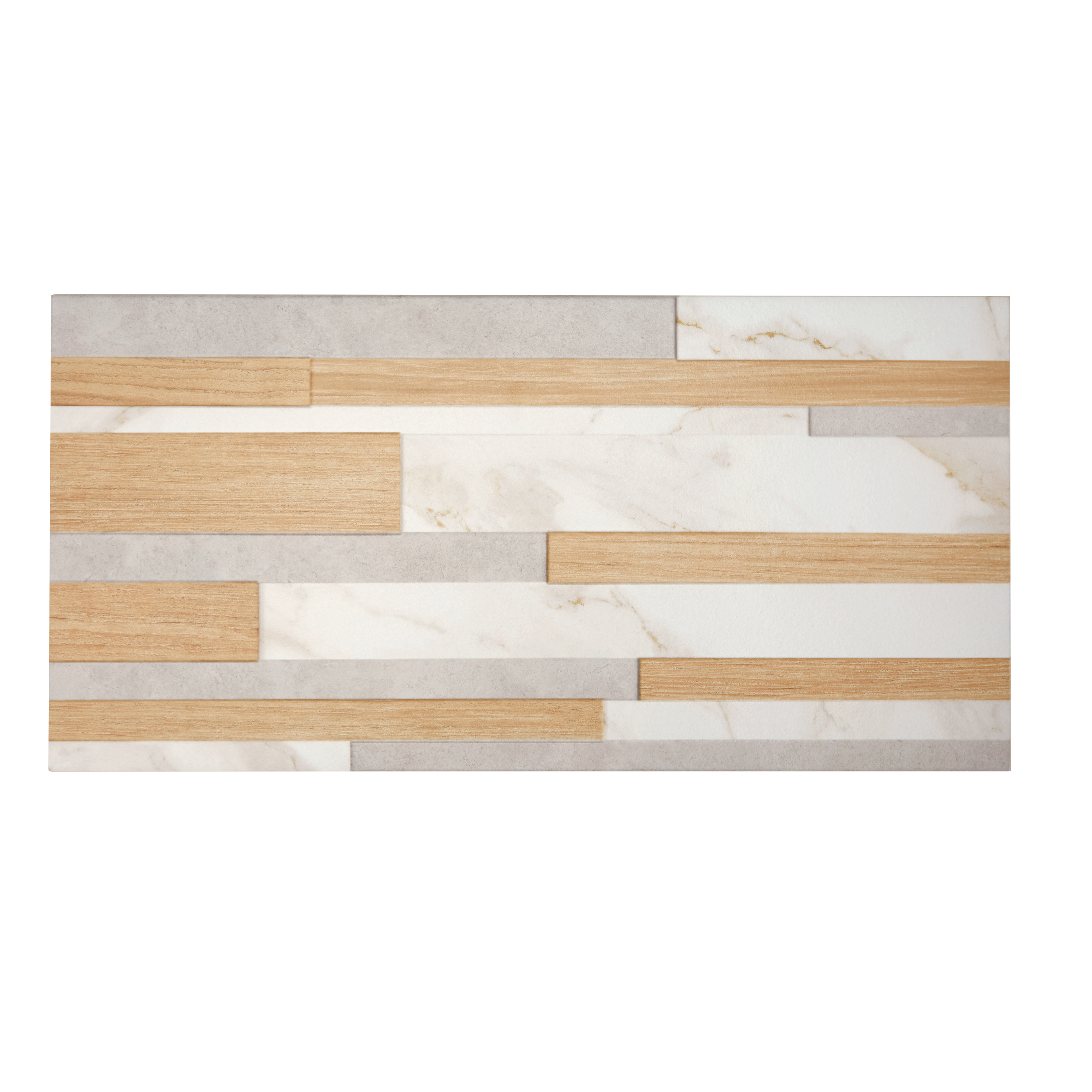 Carrelage mur intérieur effet bois / marbre / ciment multicolor Remix l.30 x L.6 - 5