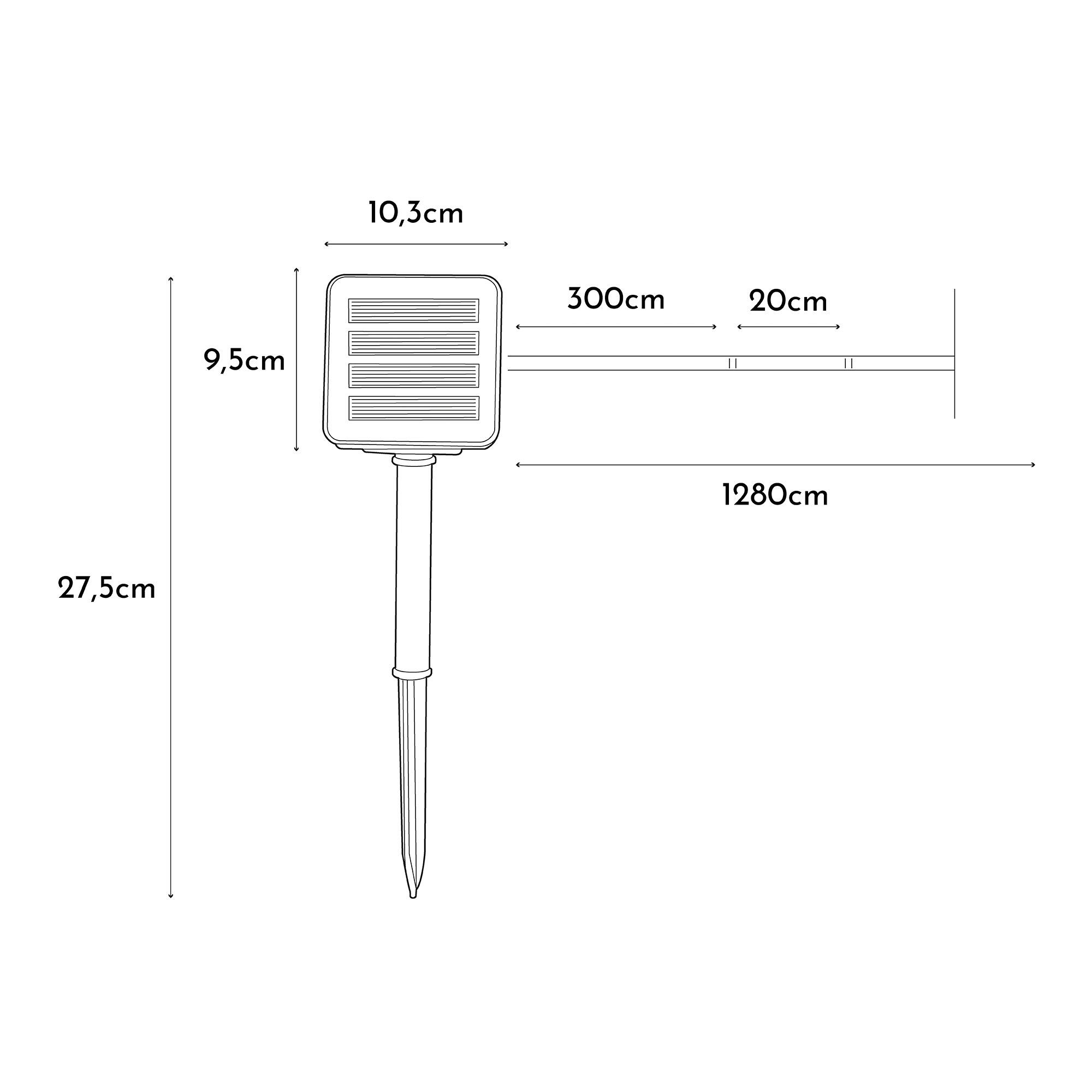 Guirnalda solar exterior LED blanco cálido con sensor crepuscular ARTE CONFORT Aurora 3m IP65 y 14h. autonomía - 3