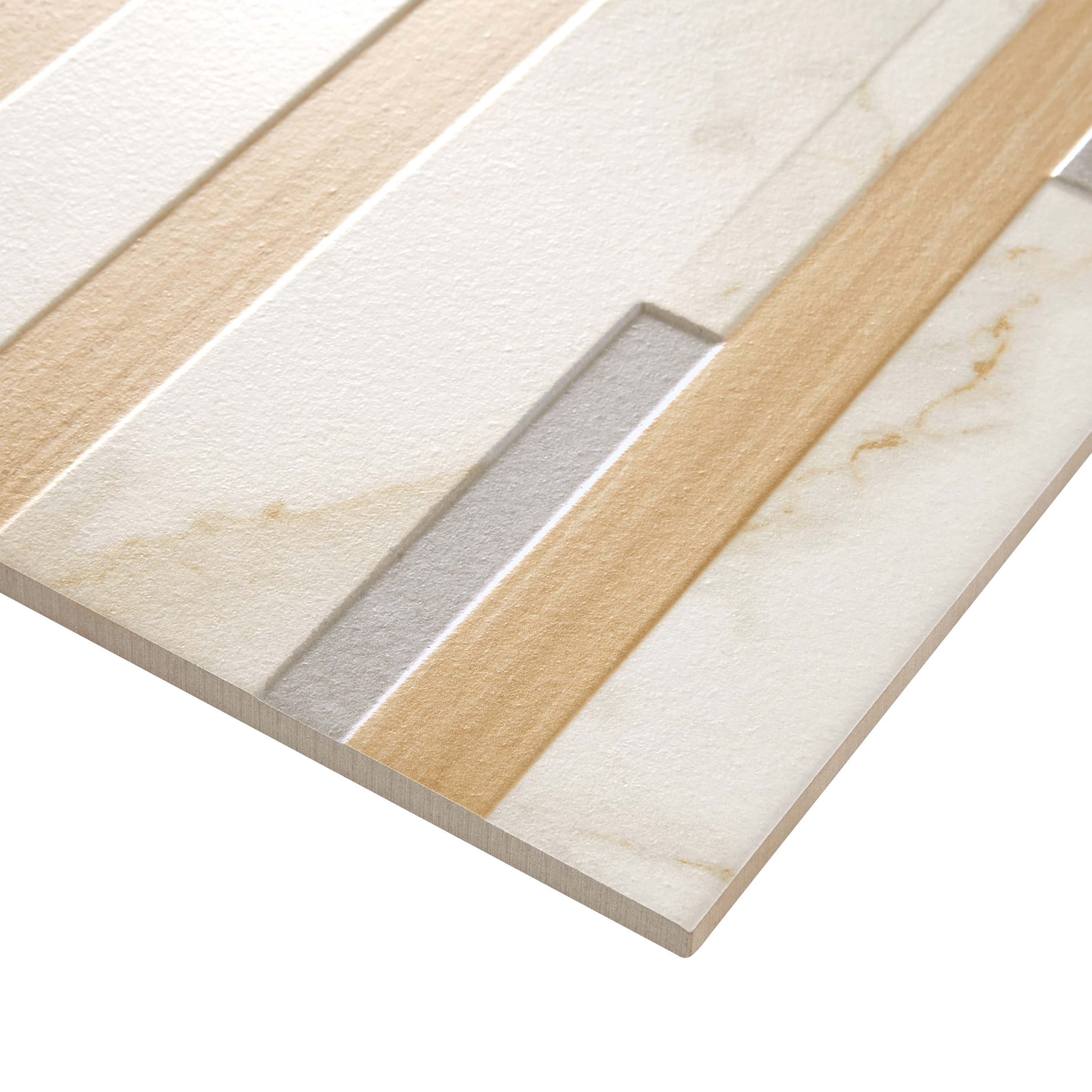 Carrelage mur intérieur effet bois / marbre / ciment multicolor Remix l.30 x L.6 - 6