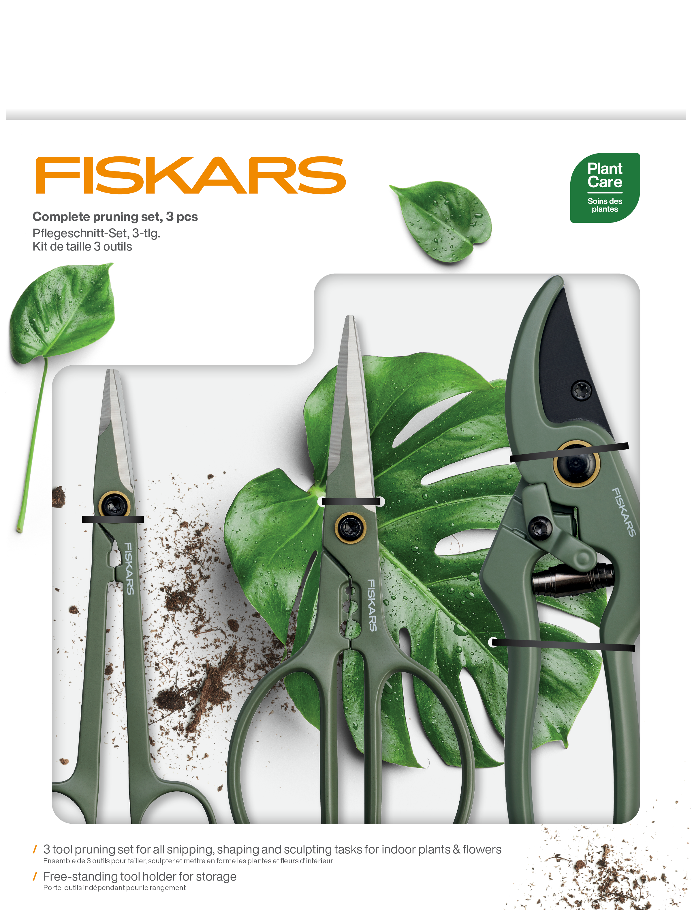 KIT DE TROIS OUTILS TAILLE AVEC POT - 9