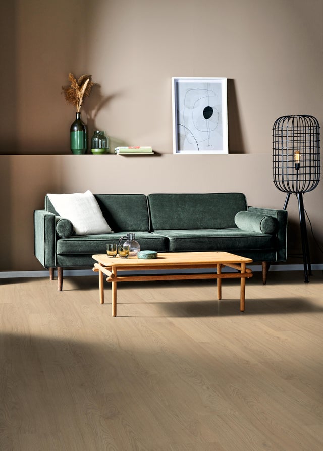 Pavimento laminato effetto legno beige, AC4 classe 32, sp. 8 mm, ARTENS New Mesola, 1.994 m²