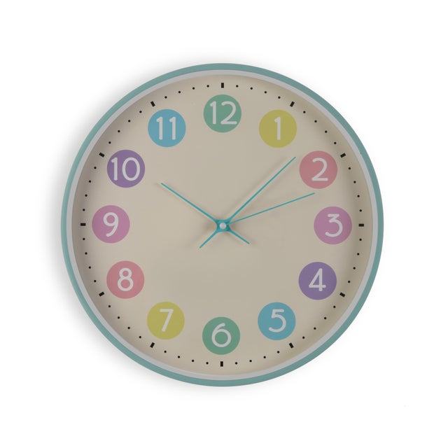 Reloj de pared redondo Naturaleza multicolor de 30 cm de diámetro