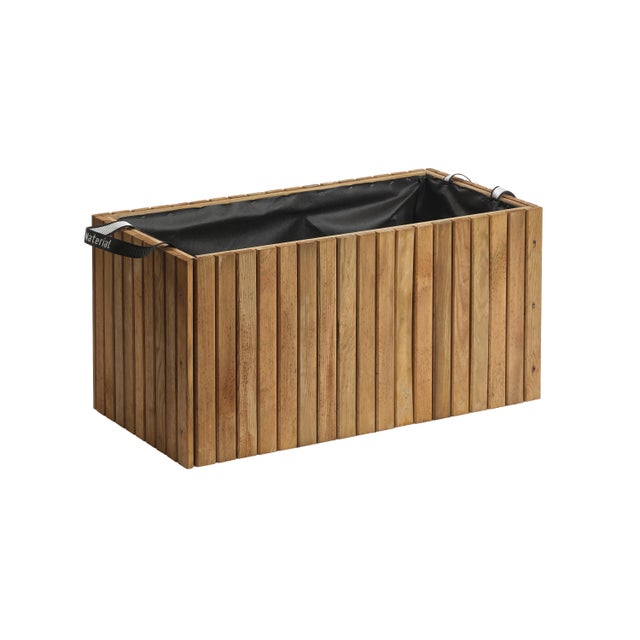 Jardinera rectangular Sylva de madera NATERIAL 38.8 x 78 x 39.75 cm marrón