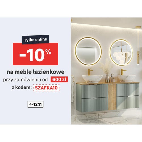 -10% na meble łazienkowe z kodem