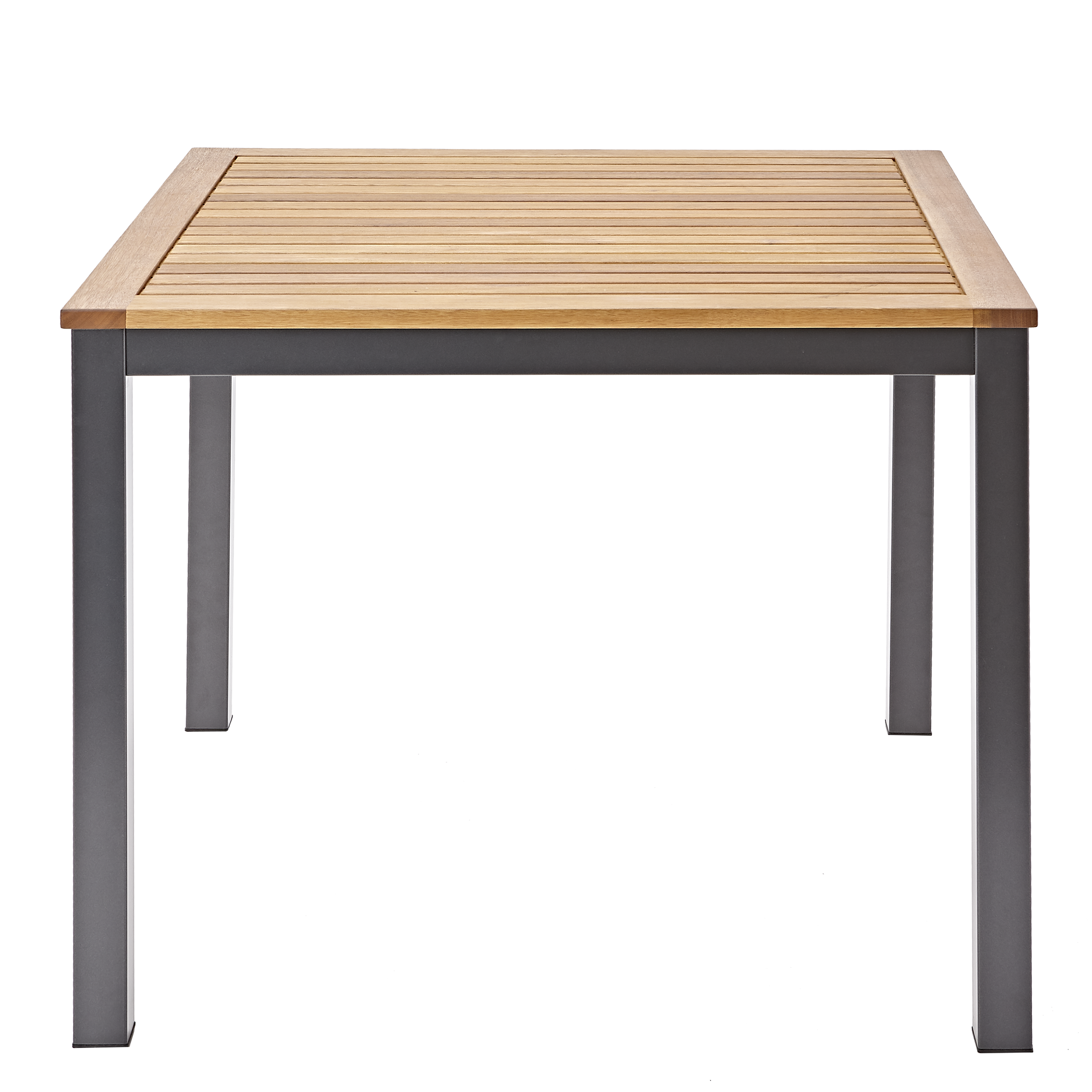 Tavolo da pranzo per giardino Oris NATERIAL in alluminio con piano in eucalipto marrone per 4 persone 89x89cm - 9