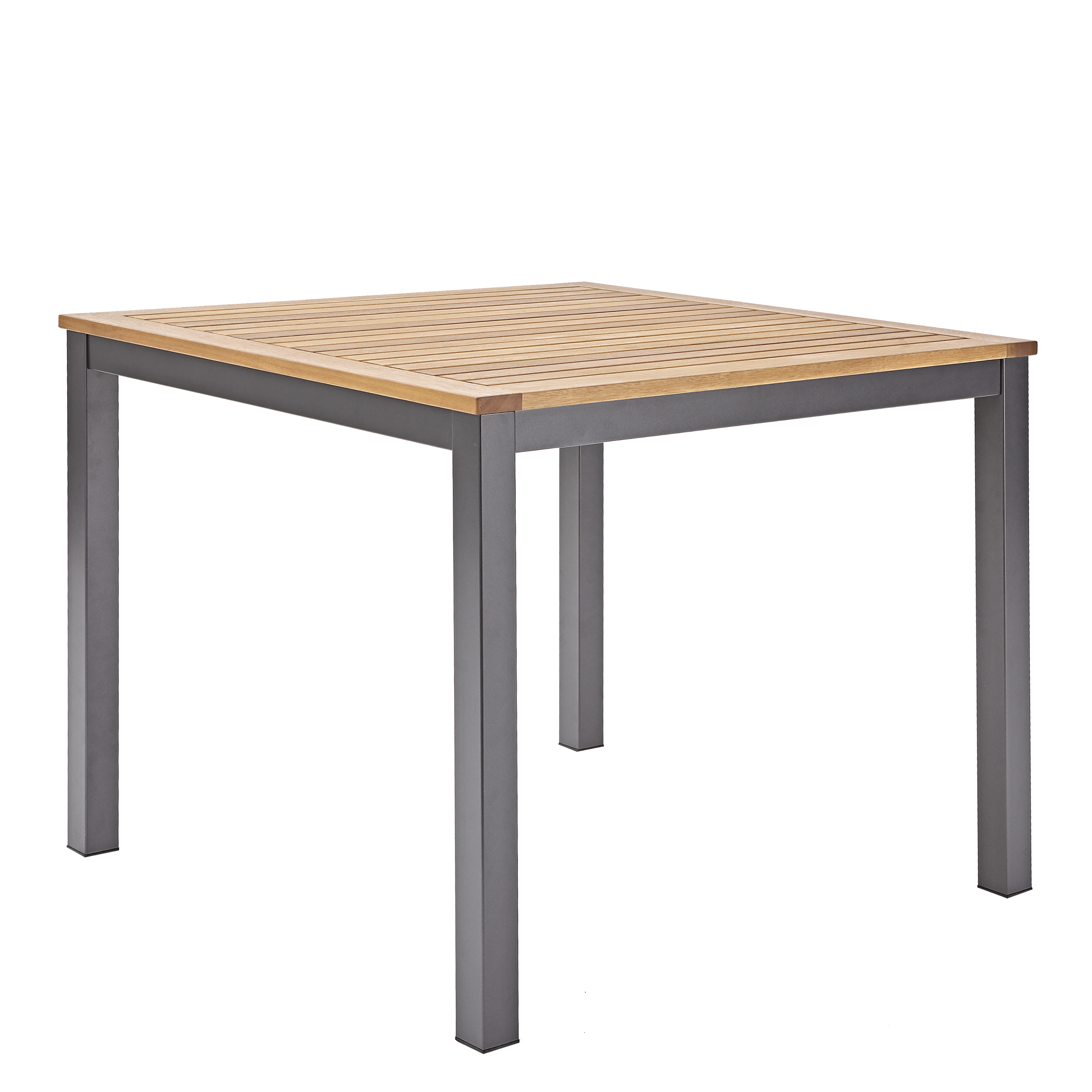 Tavolo da pranzo per giardino Oris NATERIAL in alluminio con piano in eucalipto marrone per 4 persone 89x89cm - 10