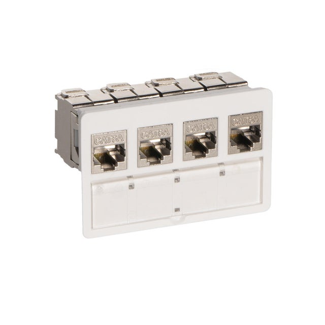 Kit 4 entrées/sorties RJ45, catégorie 6 DOMOLEC