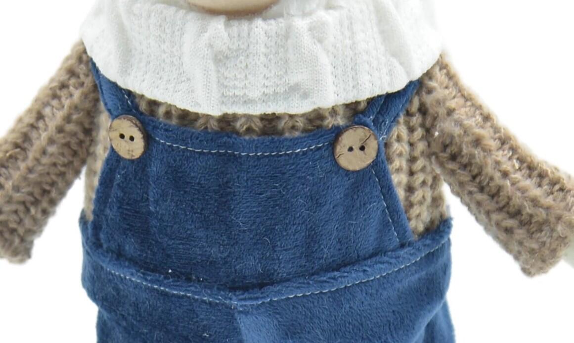 Orso blu, marrone e bianco in poliuretano H 30 cm - 3