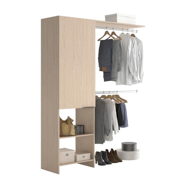 Kit dressing extensible Aria effet chêne H.200 x L.100 x P.40 cm