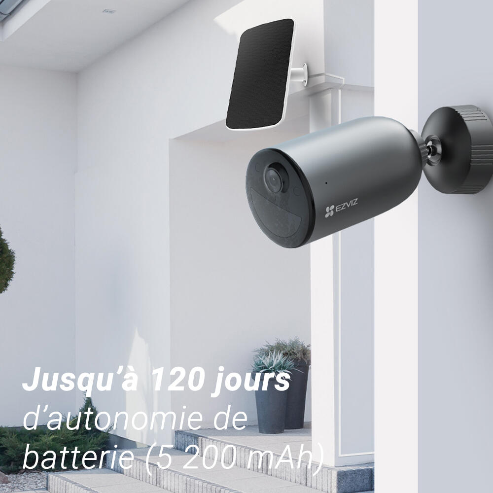 Caméra de surveillance EB3, 2K Wi-Fi sur batterie + panneau solaire, EZVIZ - 5