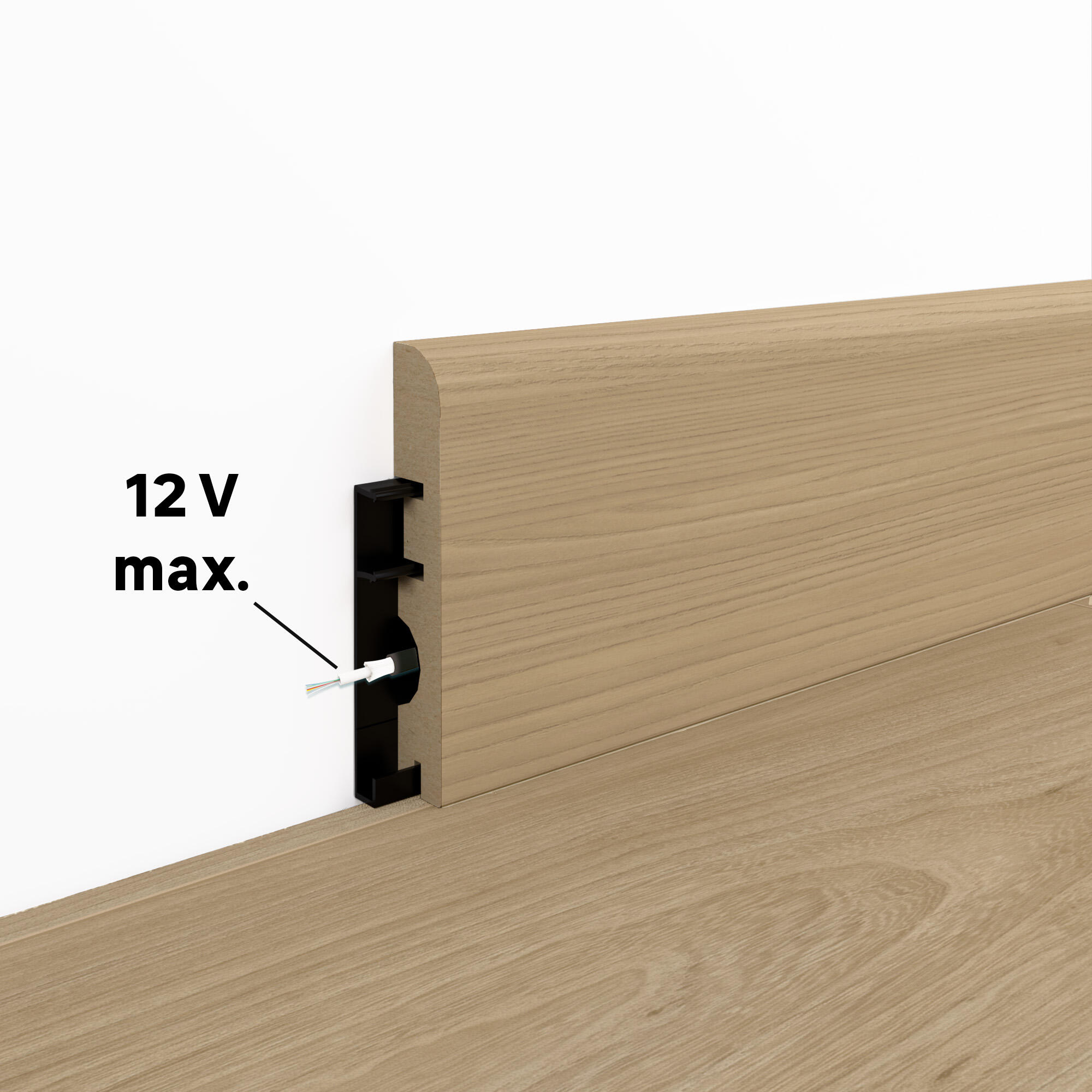 Plinthe mdf, décor malte light, H. 7.8, Ep.14 mm ARTENS - 2