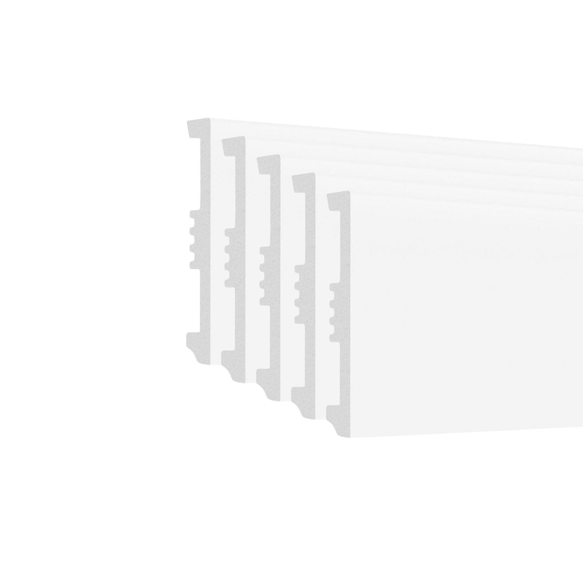 Pack de 5 rodapés Artens H20 80X15X2200mm branco - 2
