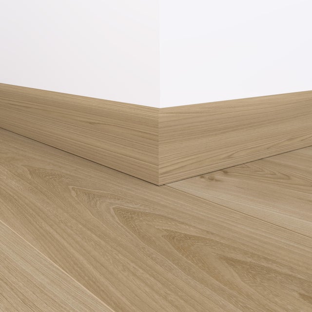 Plinthe mdf, décor malte light, H. 7.8, Ep.14 mm ARTENS