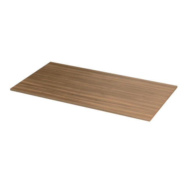 Top per lavabo Pearl SENSEA L 91 x H 1.2 x P 49 cm noce truciolare