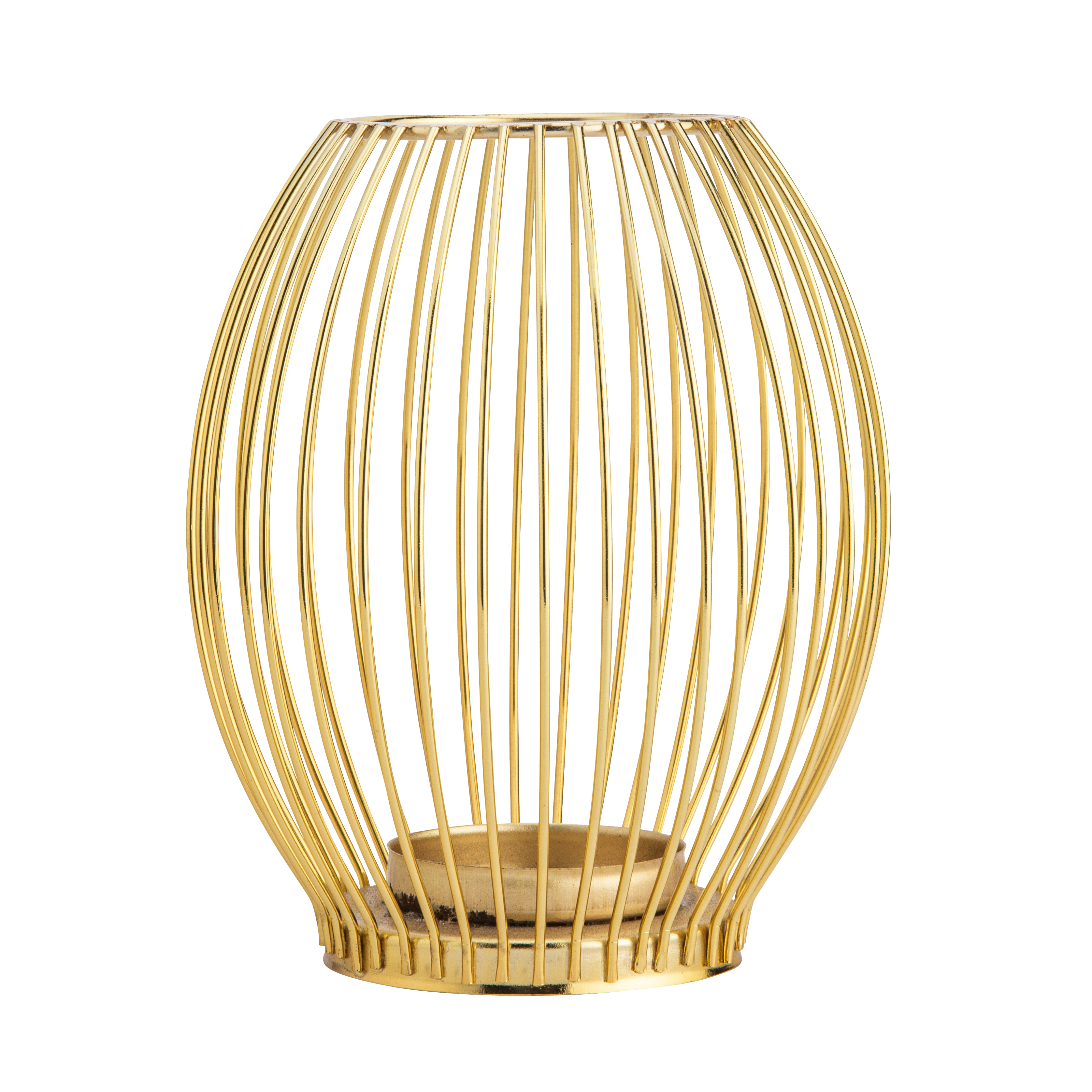 Świecznik na tealight Szpros metalowy wys. 15.5 cm złoty
