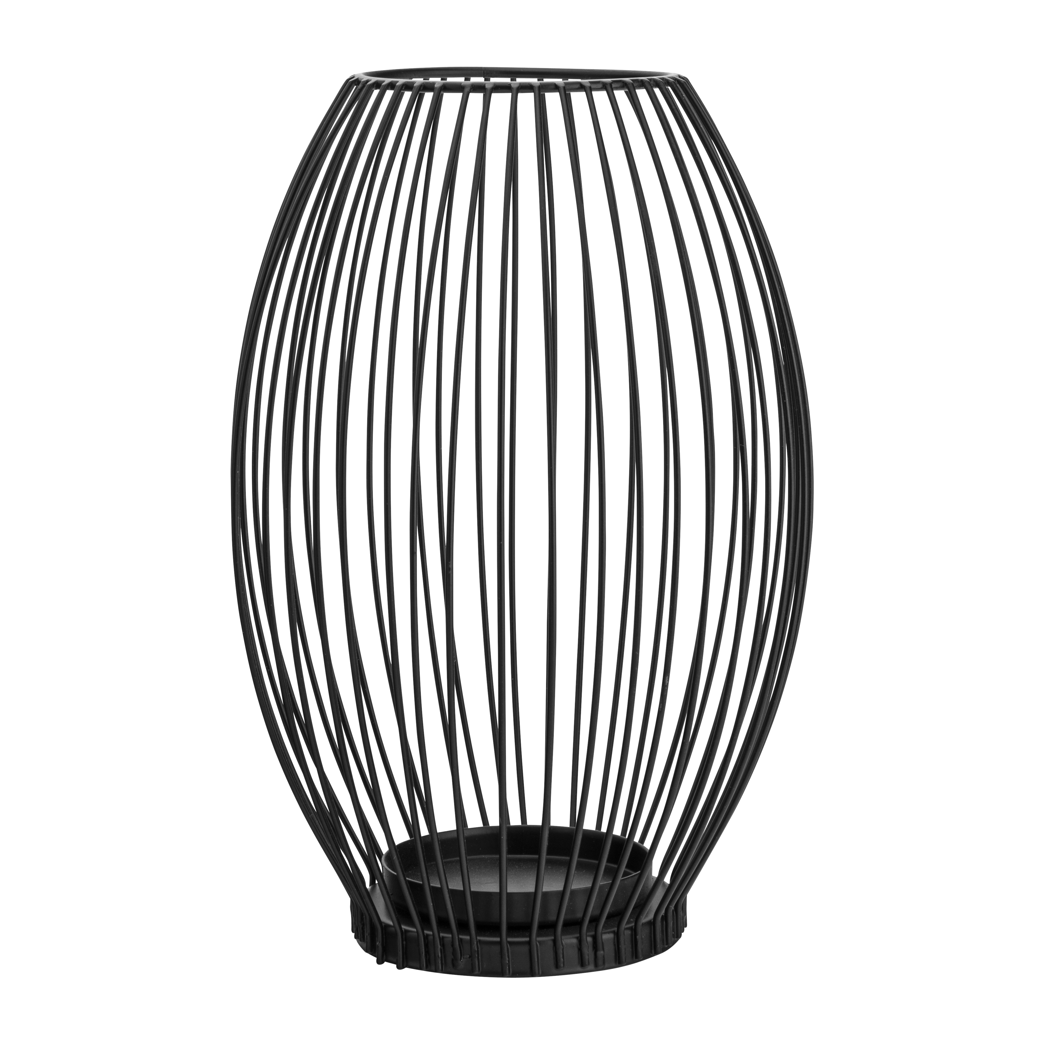Świecznik na świecę Szpros metalowy wys. 23 cm czarny