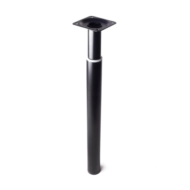 Pata redonda para muebles extensible entre 30-50cm y 3cm ø en acero negro