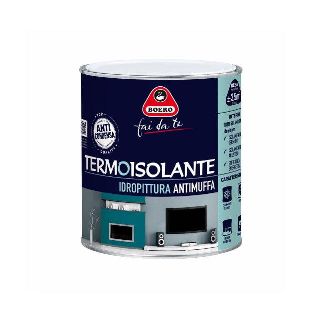 Pittura termoisolante Anticondensa & Antimuffa BOERO 0.75 L bianco