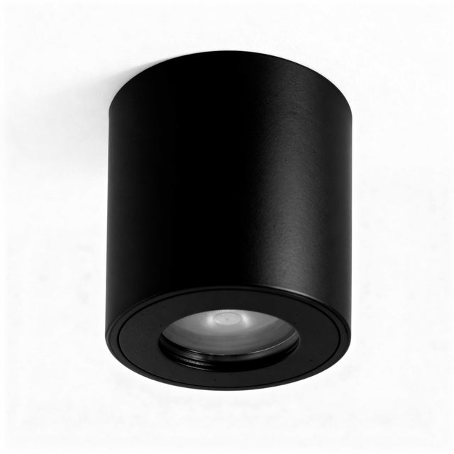 ARO DE SUPERFICIE BAJO CIRCULAR FIJO NEGRO GU10