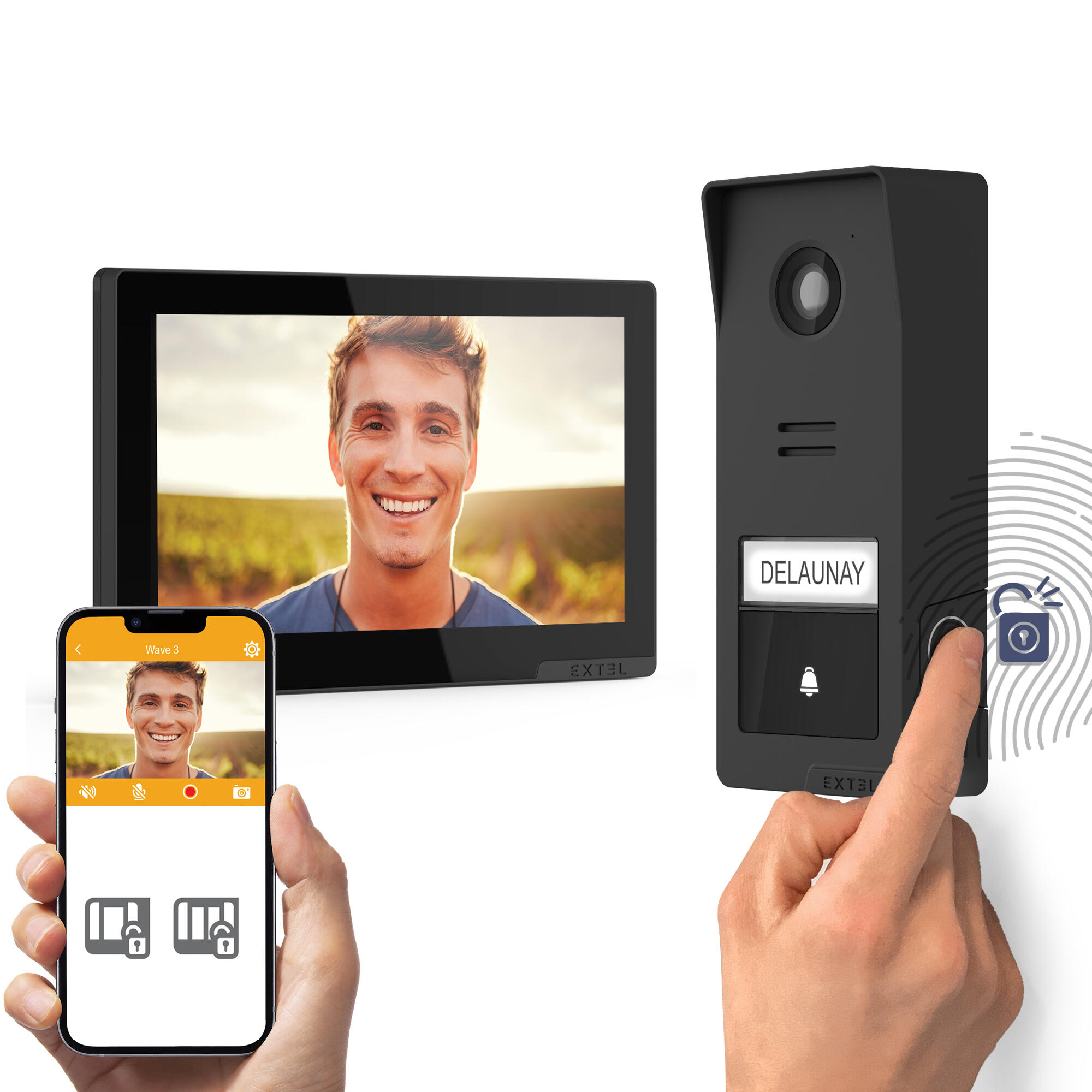 Visiophone sans fil à empreinte - EXTEL - 10