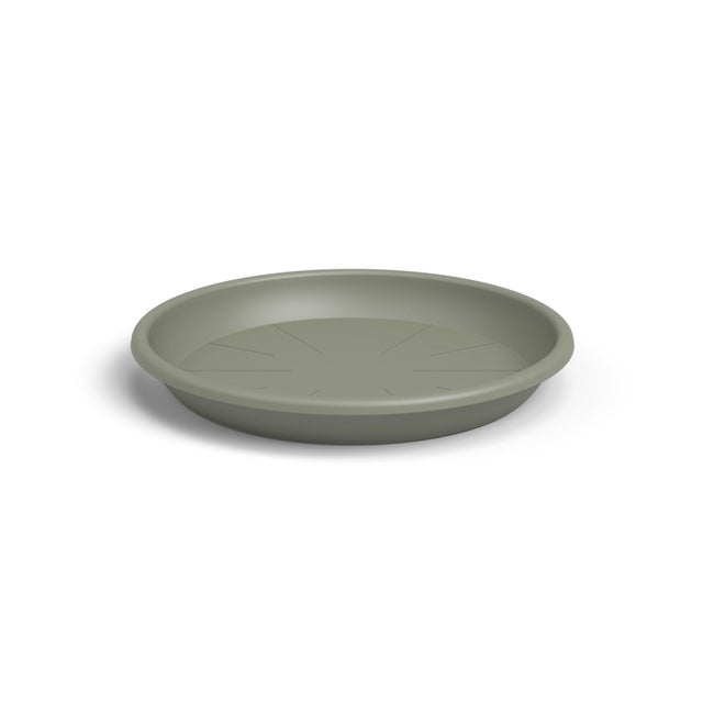 Plato para maceta y jardinera Taiga polipropileno verde 22x22 cm GEOLIA