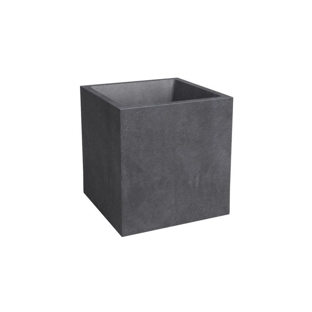 Jardinera cúbica de polipropileno NATERIAL Nevada 29.5 x 29.5 x 29.5 cm gris