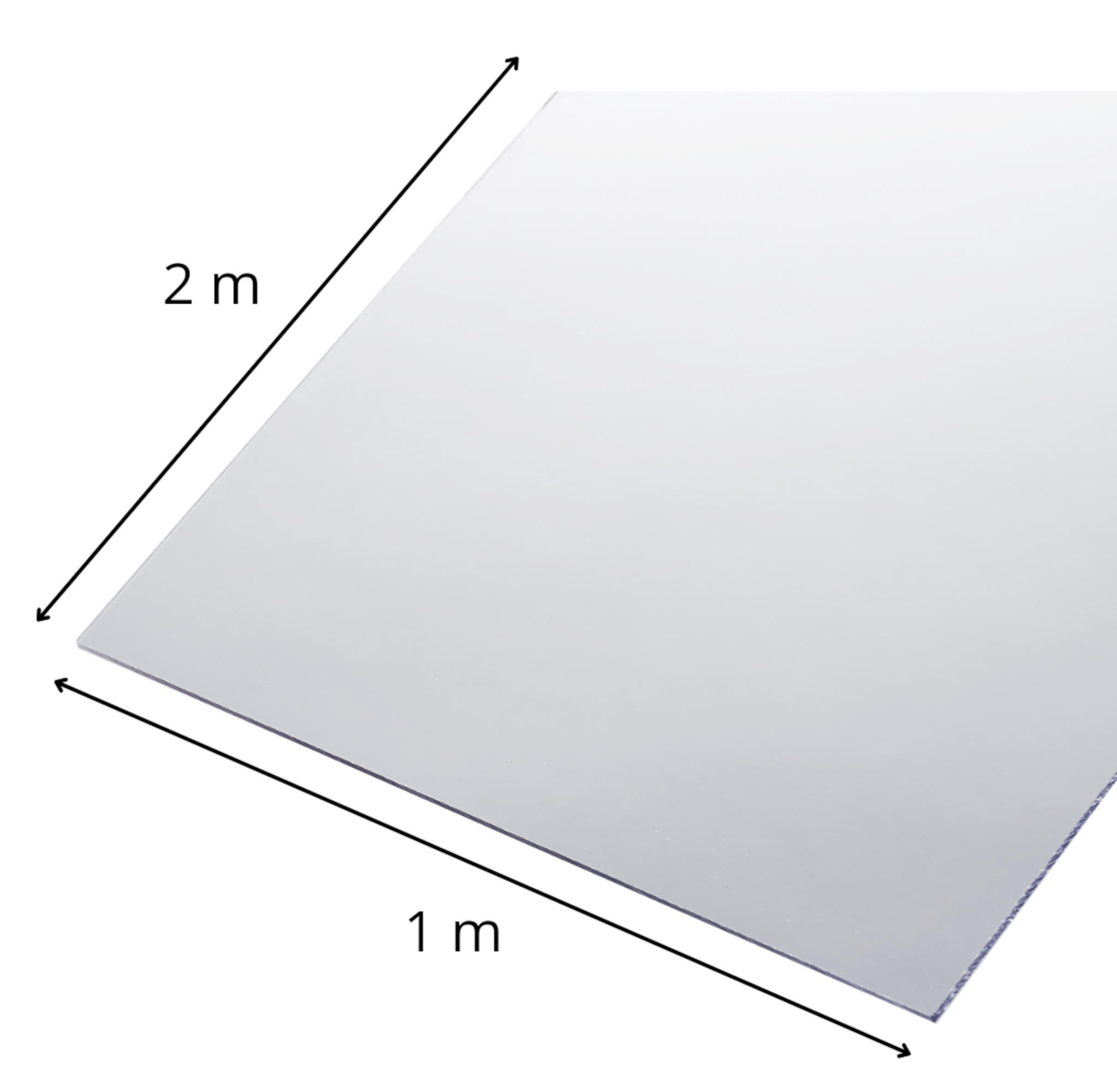 Vidrio plástico transparente liso Polyglass 100x200 cm de 2 mm de grosor para interior/exterior
 - 9