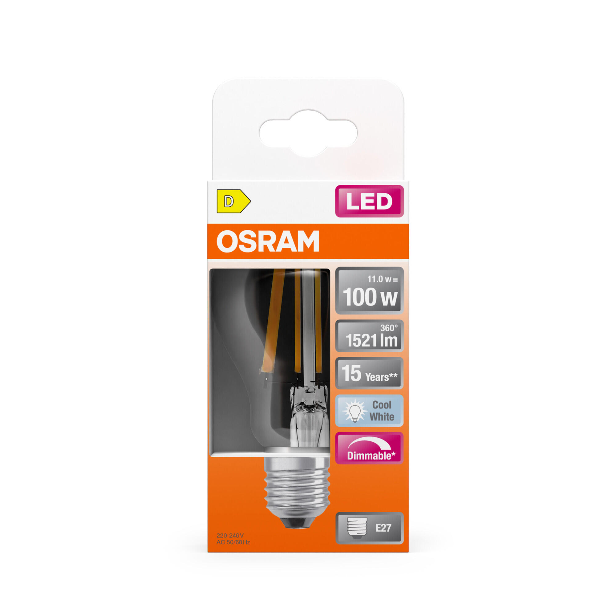 Lâmpada led osram standard e27 11w/1521lm 15kh luz neutra - 10